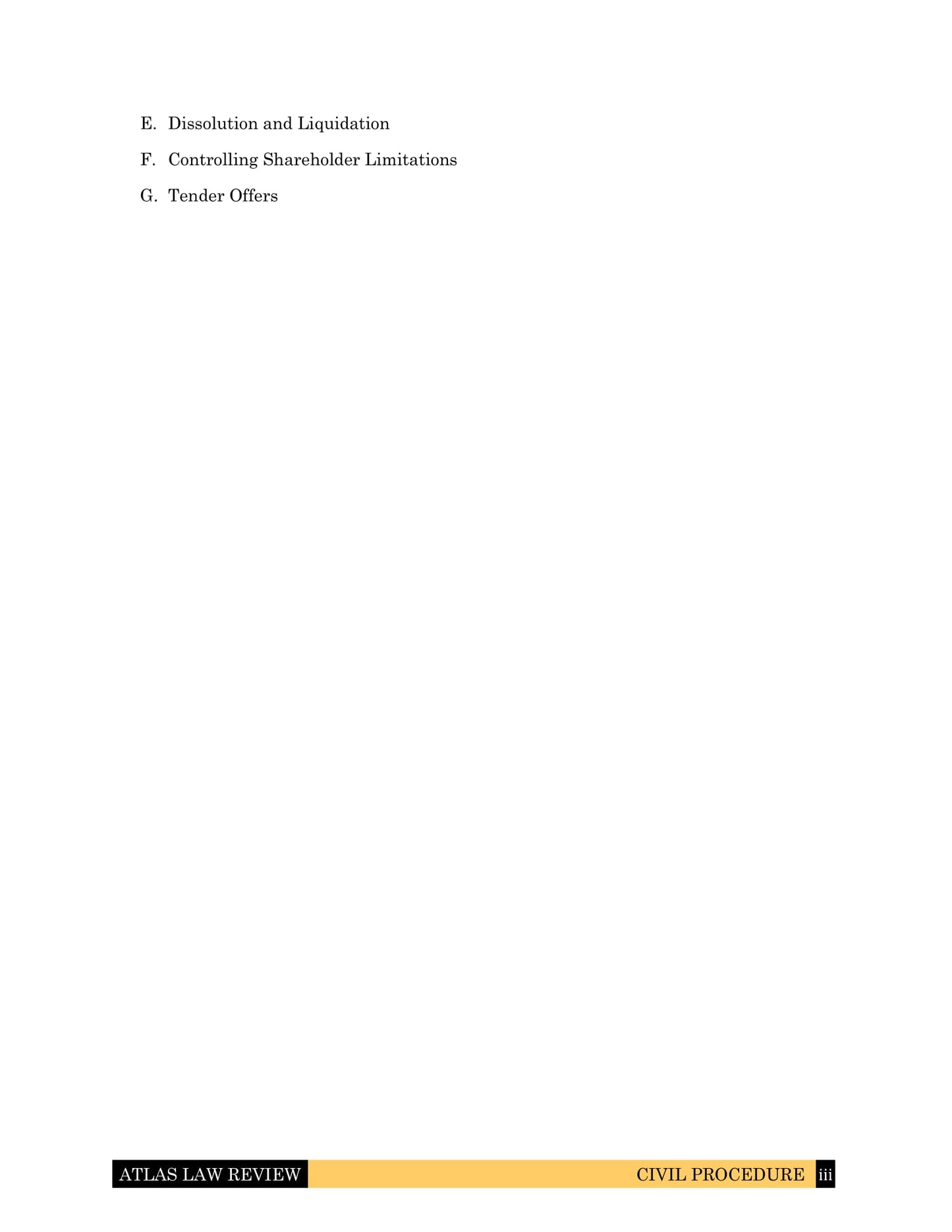 Corporations & Business Associations Law Outline for Law School and California Bar Exam